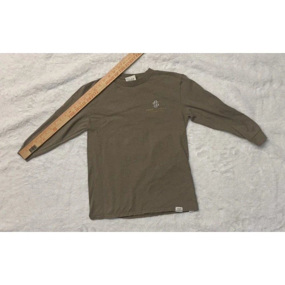 Simply Southern Pumpkins Fall Leaves Football Long Sleeve Brown Youth Small